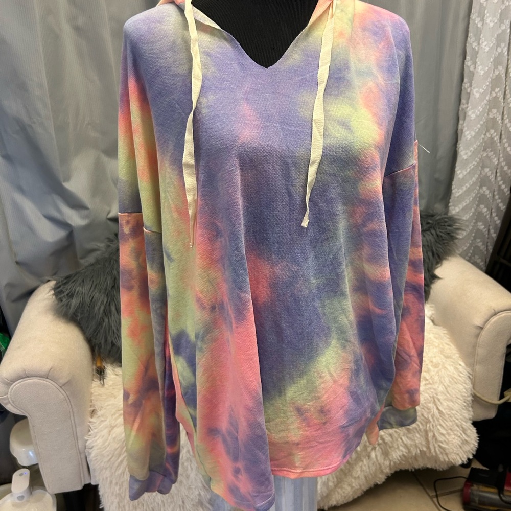 50%off w❤️ BiBi Tie Dye Long Sleeve Hoodie XL 153